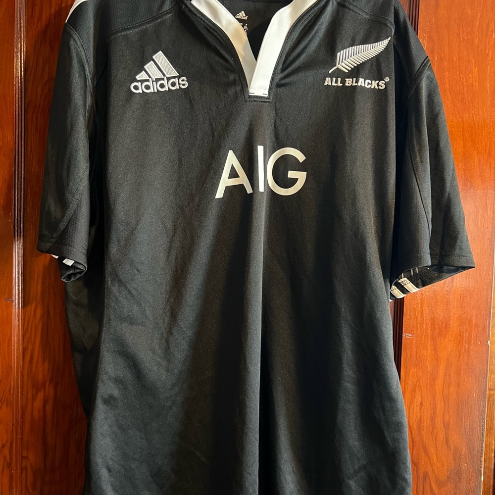 Adidas Black All Blacks Rugby Jersey